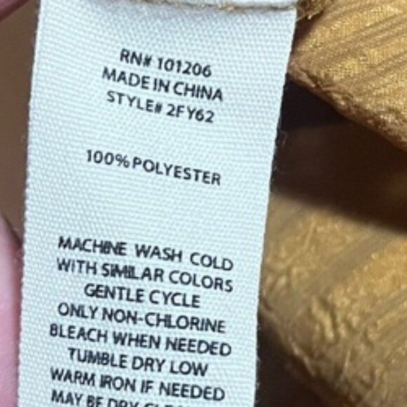 Soft Surroundings Golden Striped Blouse Long Sleeves V-Neck - Picture 11 of 11